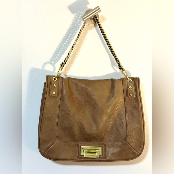 Olivia + Joy Faux Leather Tycoon Flap Satchel w/ Chain Handle - Picture 1 of 17